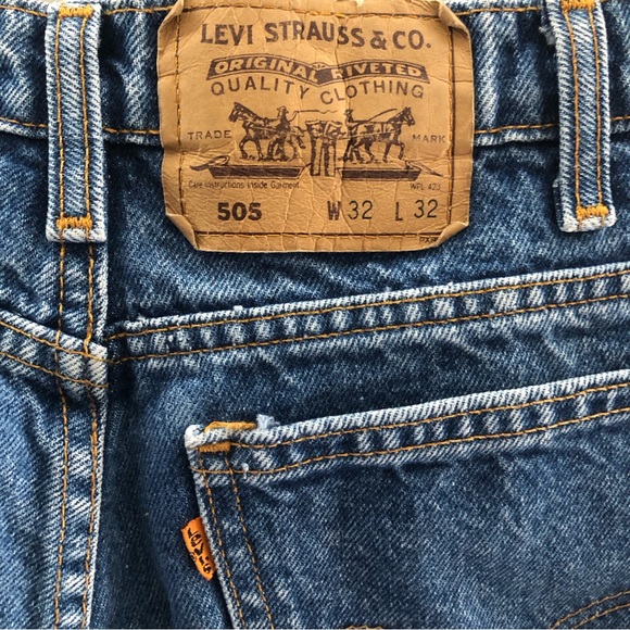 VTG Levis Orange Tab 505 Sz 30 ReDone Ankle Jeans - Picture 11 of 14